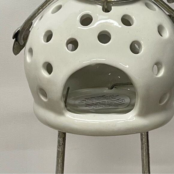 Metal & Ceramic Santa Gnome Tealight Candle Holder Holiday Christmas Décor 16” - Picture 5 of 8